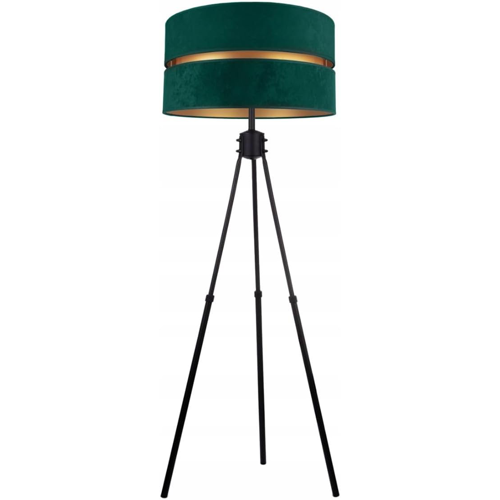 Forest Green Wohnzimmer einrichten: Quiet Luxury mit Gold-Akzenten website gruenstehlampe2