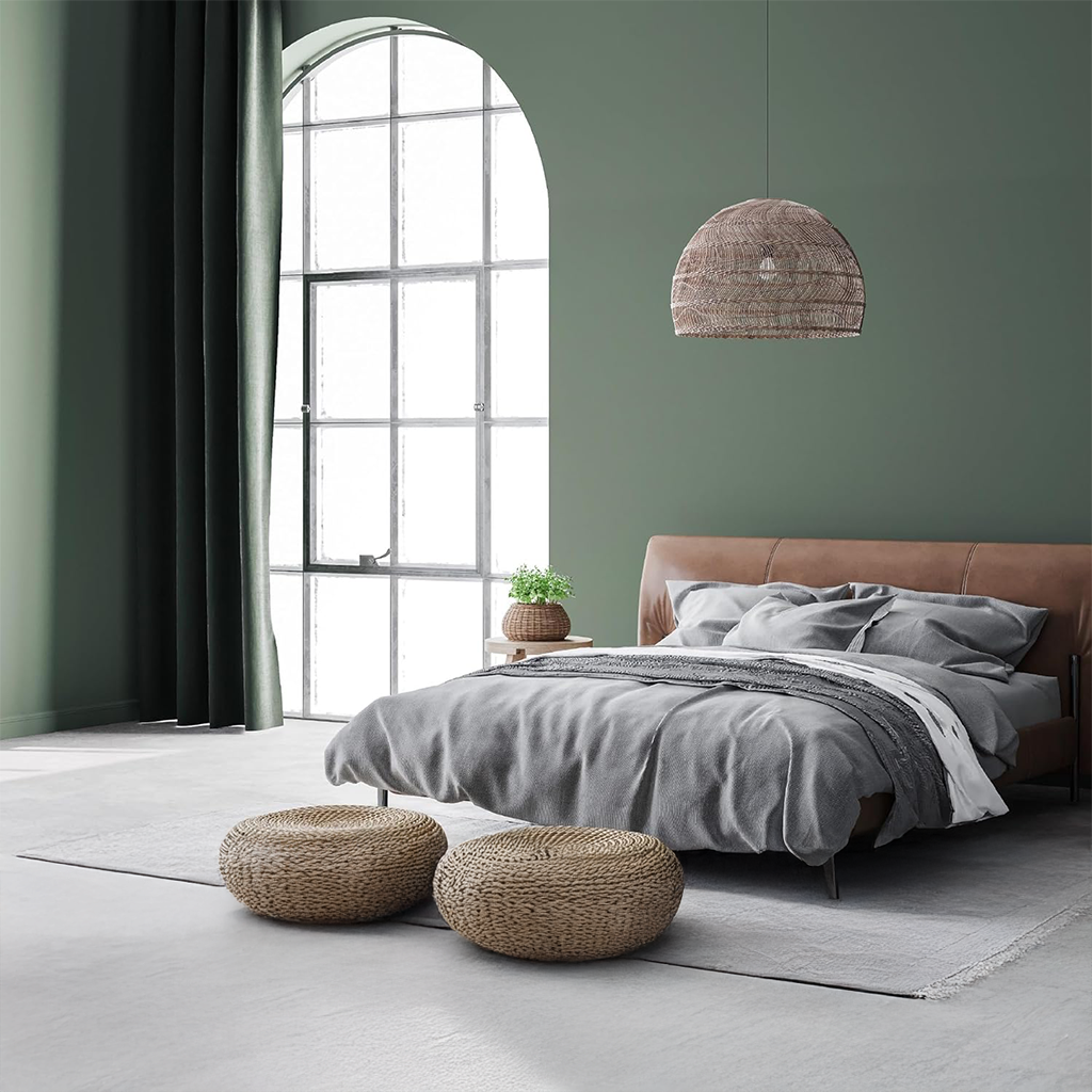 Forest Green Wohnzimmer einrichten: Quiet Luxury mit Gold-Akzenten website wandfarbe1